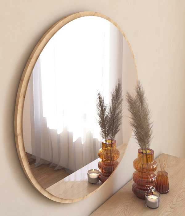 Hanah Home Espejo Redondo Ozze - Natural